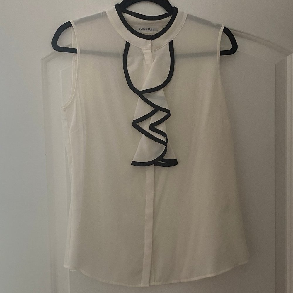 Calvin Klein Cream Blouse (Size M)